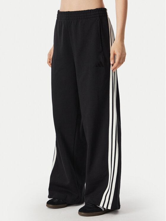 adidas Spodnie dresowe 3-Stripes KV9868 Czarny Wide Fit