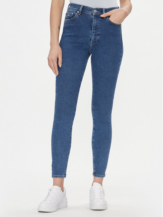 Tommy Jeans Jeansy Sylvia DW0DW17147 Niebieski Skinny Fit
