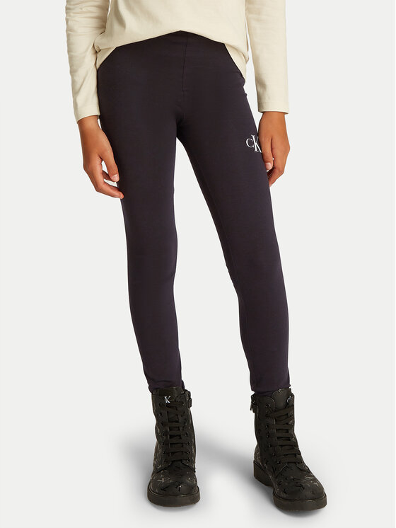 Calvin Klein Jeans Legginsy IG0IG02137 D Czarny Slim Fit