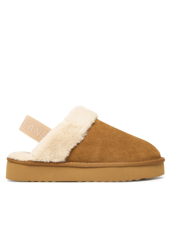 Pepe Jeans Kapcie Dissy Tape W PLS100001 Brązowy