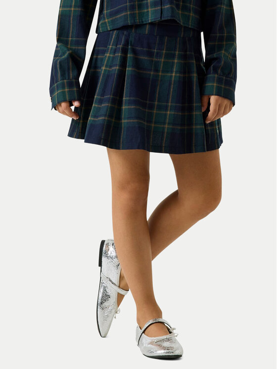 Guess Spódnica plisowana J6YD06 W2640 Zielony Regular Fit