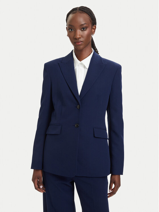 HUGO Marynarka Asmalla-1 50533901 Granatowy Slim Fit