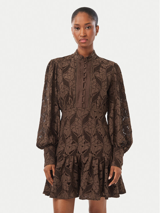 Bardot Sukienka koktajlowa 58421DB Brązowy ciemny Regular Fit