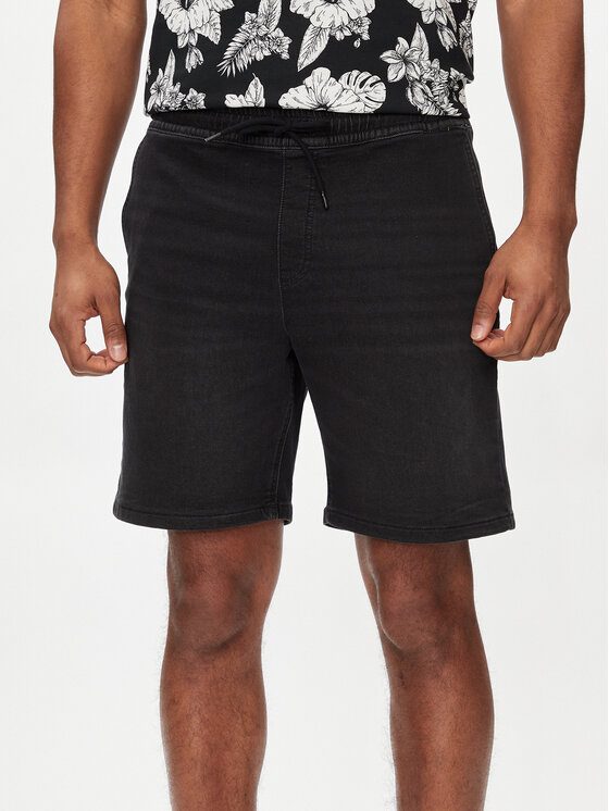 Jack & Jones Szorty jeansowe Chris 12249165 Czarny Relaxed Fit