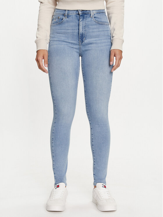 Tommy Jeans Jeansy Sylvia DW0DW19268 Niebieski Skinny Fit