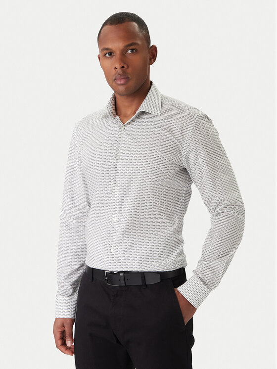 HUGO Koszula Kenno 50555318 Biały Slim Fit