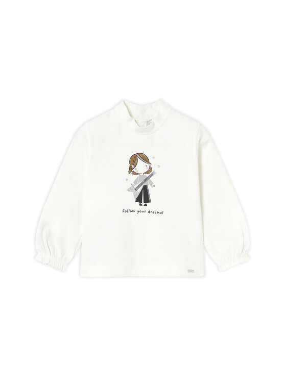 Mayoral Bluzka 2073 Biały Regular Fit