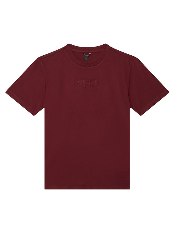 Guess T-Shirt L5RI36 K8HM4 Bordowy Regular Fit