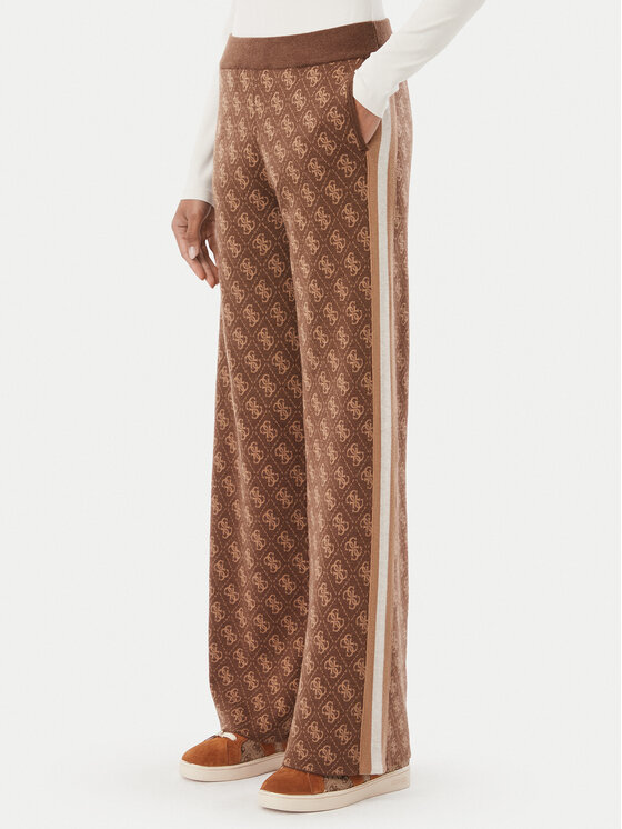 Guess Spodnie dzianinowe V6BB01 Z1483 Brązowy Regular Fit