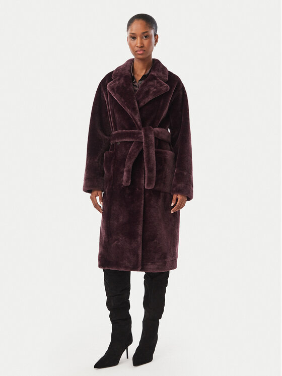 Marella Futro Alaggio 2623456065 Bordowy Regular Fit