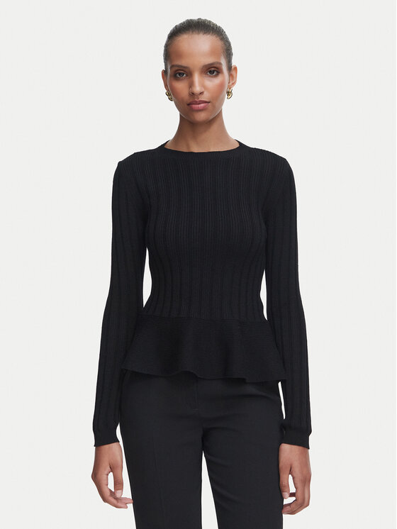 Rinascimento Bluzka CFM0012308003 Czarny Slim Fit