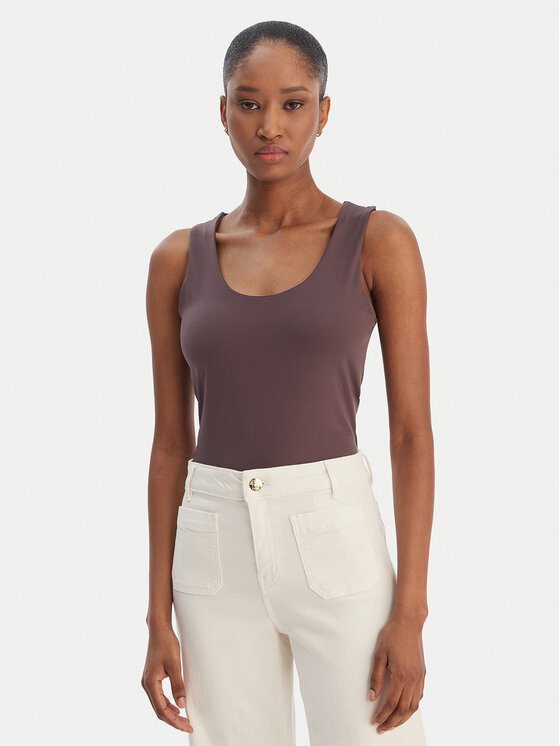 Marella Top Emme by Marella Tiglio 2615941051 Brązowy Slim Fit
