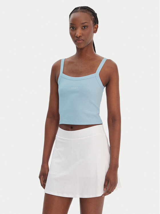 Guess Top V6GP16 K3180 Błękitny Regular Fit