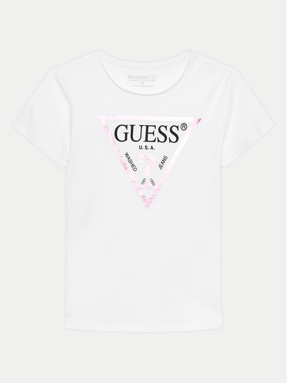 Guess T-Shirt J73I56 K8HM0 Biały Regular Fit