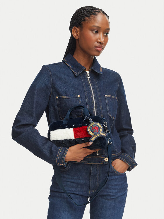 Tommy Jeans Torebka Tjw Archive Fur Micro Duffle AW0AW19080 Granatowy
