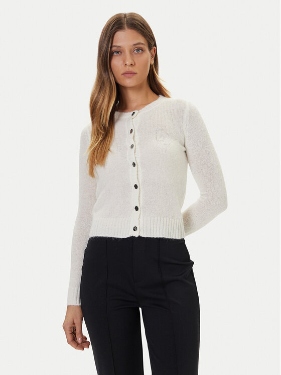 Gaudi Kardigan 521BD53011 Écru Regular Fit