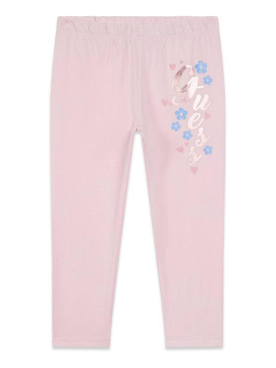 Guess Legginsy K6RB04 J1314 Różowy Slim Fit