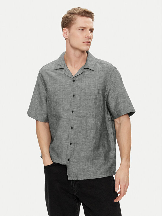 Calvin Klein Koszula K10K109521 Szary Relaxed Fit