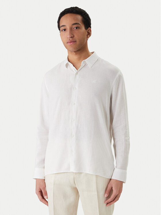 Calvin Klein Koszula LV04LE125G Biały Regular Fit