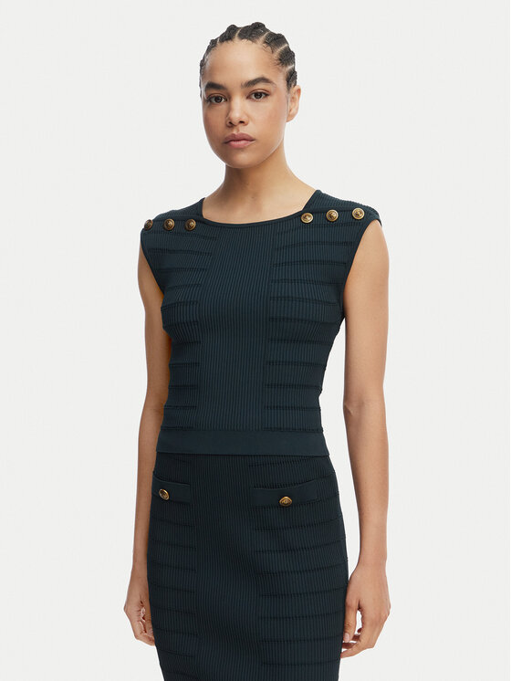 Guess Bluzka W5YR12 Z0130 Zielony Regular Fit