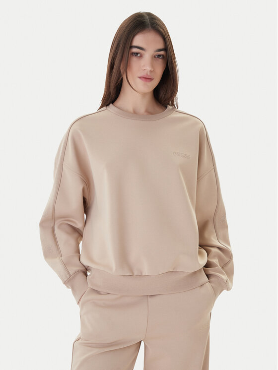 Guess Bluza V6RQ96 KCX22 Beżowy Regular Fit