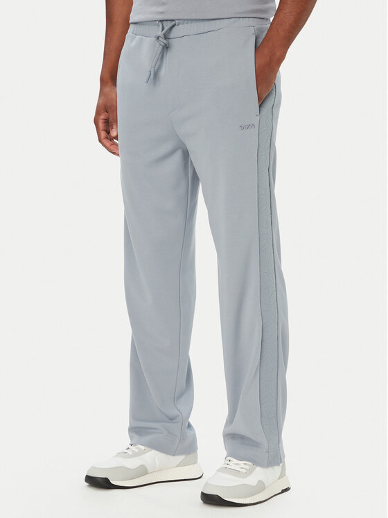 BOSS Spodnie dresowe Union Tape Hurley 50564110 Szary Regular Fit