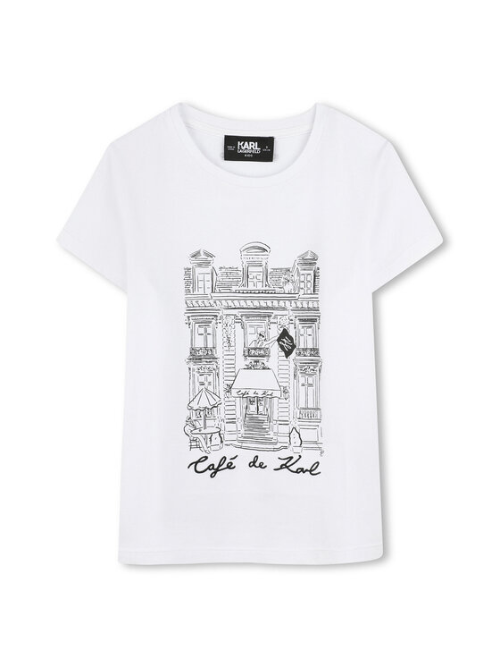 Karl Lagerfeld Kids T-Shirt Z30494 D Biały Regular Fit