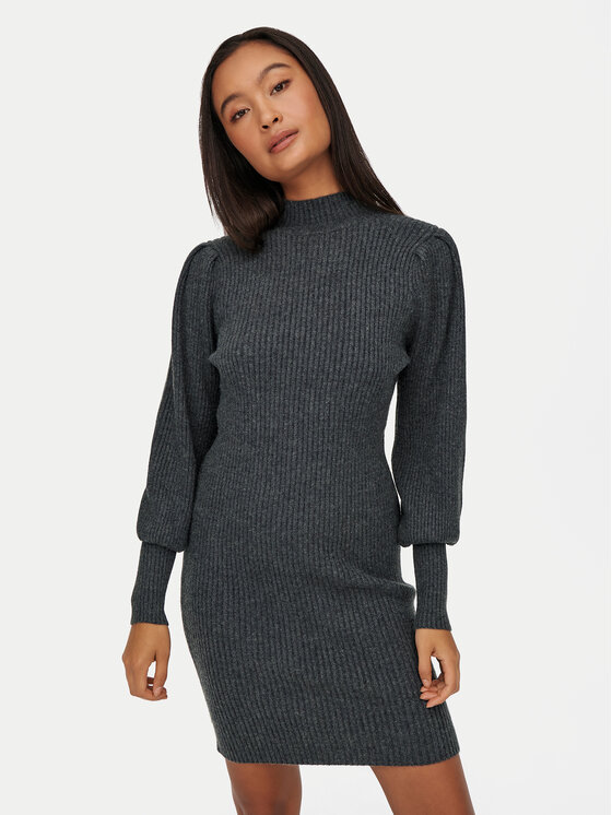 ONLY Sukienka dzianinowa Katia 15232502 Szary Comfort Fit