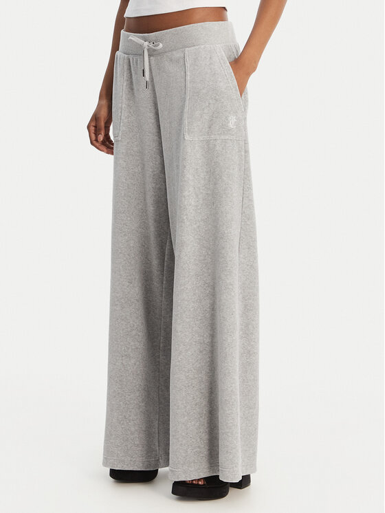 Juicy Couture Spodnie dresowe Yuka JCBBJ225803 Szary Wide Leg