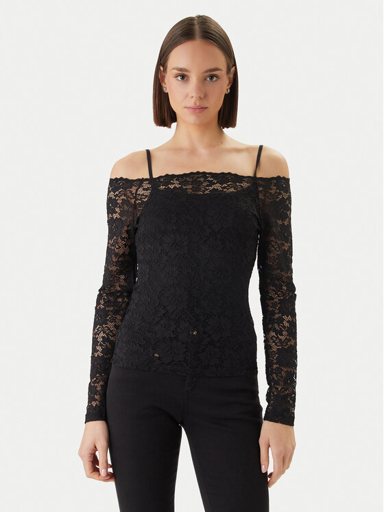 Morgan Bluzka 251-TKISS Czarny Slim Fit