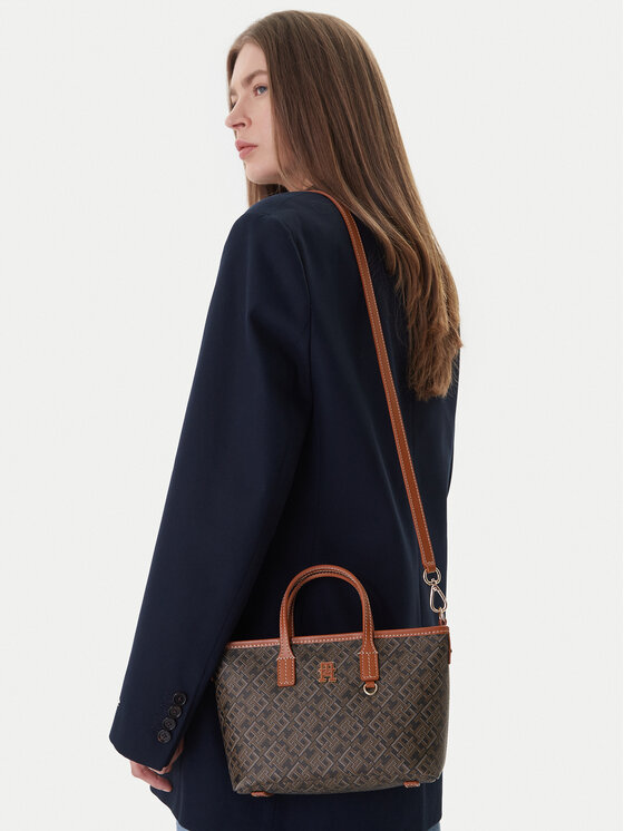 Tommy Hilfiger Torebka Th Monoplay Mini Tote Le AW0AW18848 Czarny
