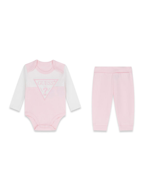Guess Komplet body i spodnie H6YG04 4K4125 Różowy jasny