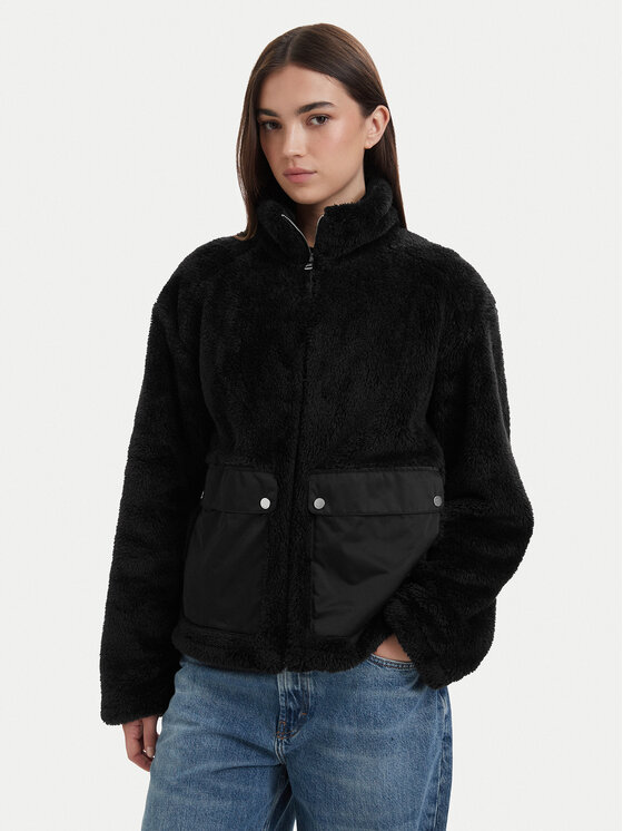 HUGO Futro Fayla-1_B 50563093 Czarny Relaxed Fit