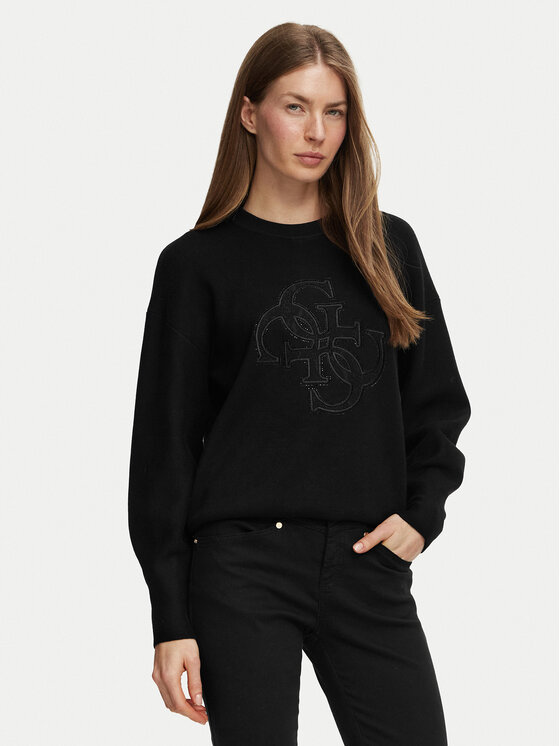 Guess Sweter W6BR52 Z1453 Czarny Regular Fit