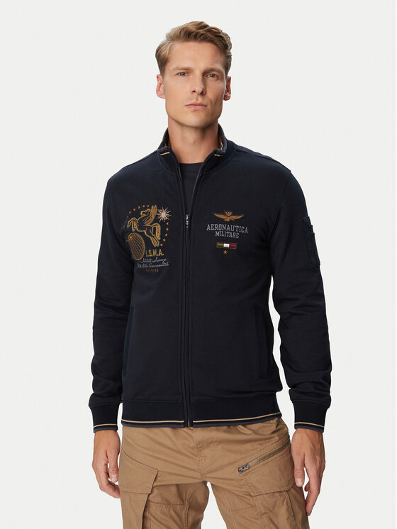 Aeronautica Militare Bluza 262FE2134UF00662 Granatowy Regular Fit