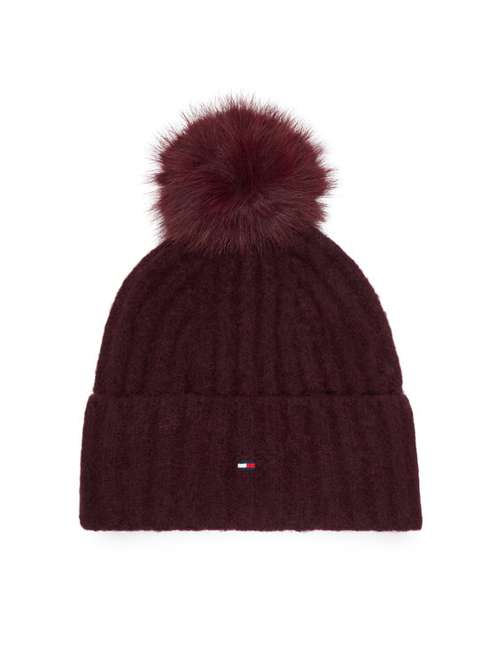 Tommy Hilfiger Czapka Th Flag AW0AW19330 Bordowy