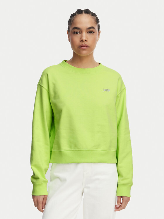 Tommy Jeans Bluza Athleisure Metallic DW0DW22996 Zielony jasny Relaxed Fit