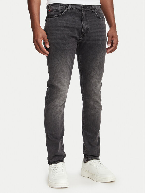 HUGO Jeansy 50561248 Szary ciemny Extra Slim Fit
