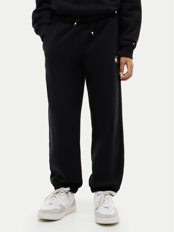 Tommy Hilfiger Spodnie dresowe KS0KS00715 M Czarny Regular Fit