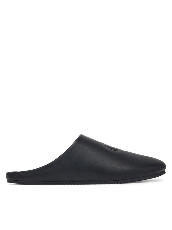 Calvin Klein Kapcie Home Slipper Mule Lth HM0HM02279 Czarny
