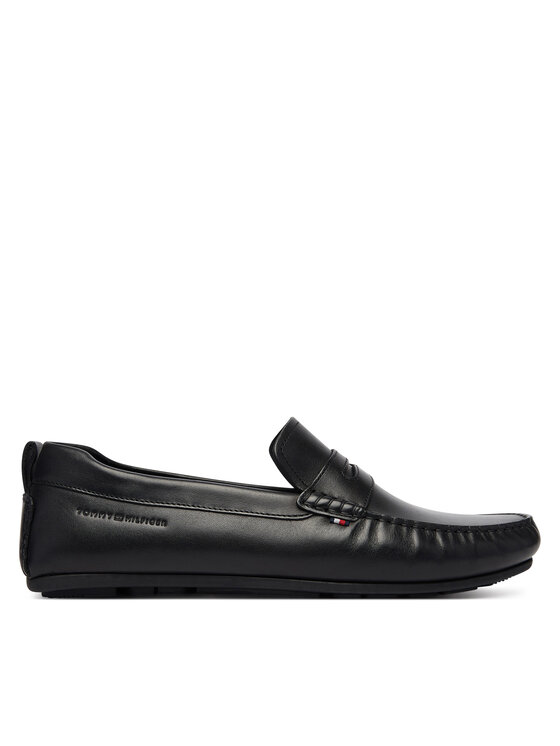 Tommy Hilfiger Mokasyny Core Hilfiger Leather Driver FM0FM05790 Czarny