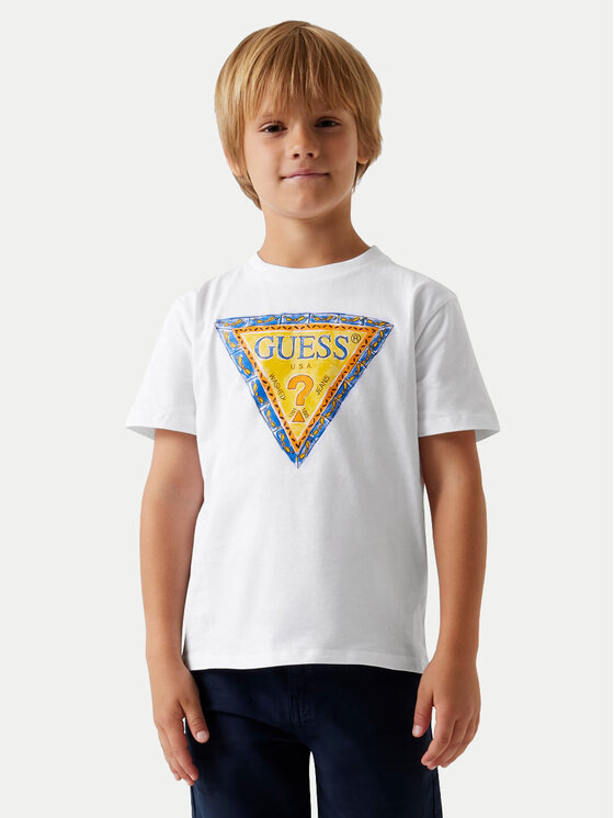 Guess T-Shirt L6GI00 K8HM4 Biały Regular Fit