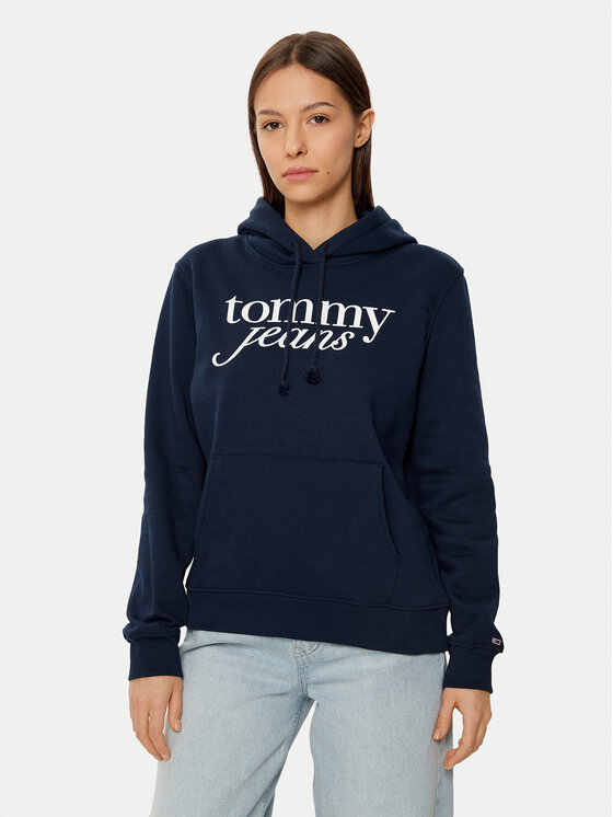 Tommy Jeans Bluza DW0DW20170 Granatowy Regular Fit