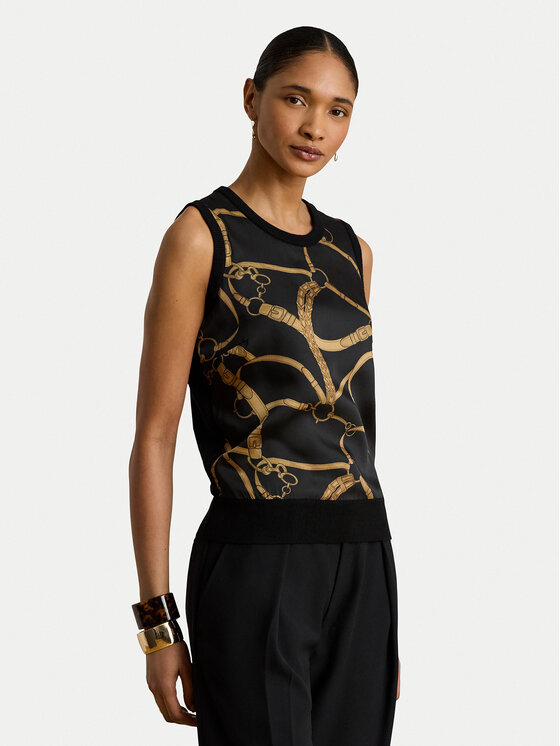 LAUREN RALPH LAUREN Bluzka 200P13976001 Czarny Regular Fit