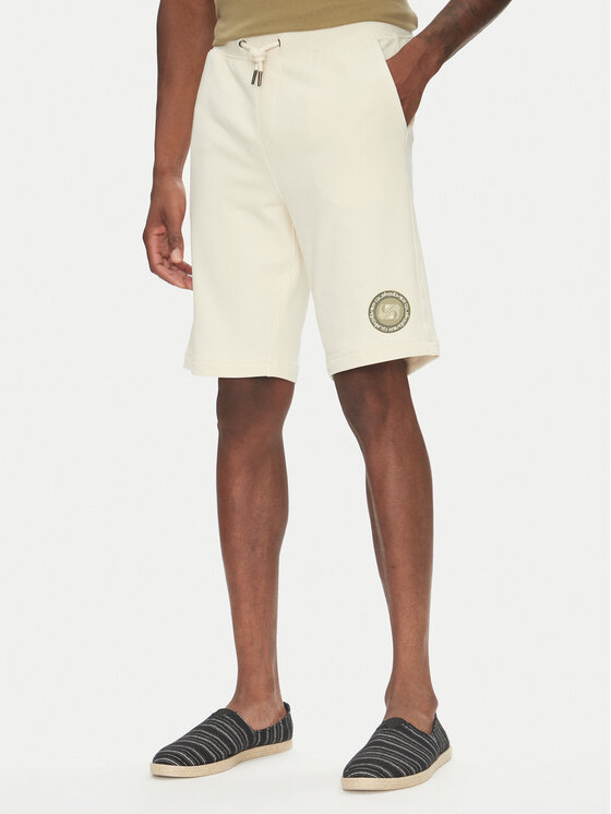 Quiksilver Szorty sportowe Circle Back EQYFB03395 Écru