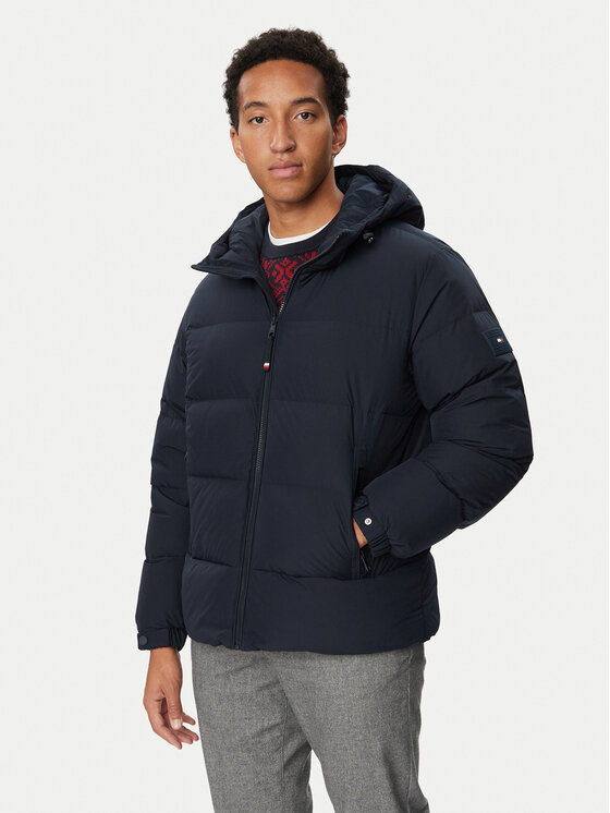 Tommy Hilfiger Kurtka zimowa MW0MW45303 Granatowy Regular Fit