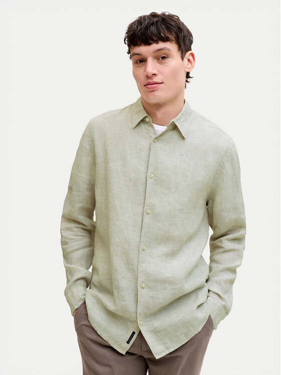Jack & Jones Koszula Lawrence 12293563 Zielony jasny Regular Fit
