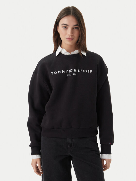 Tommy Hilfiger Bluza WW0WW47831 Czarny Regular Fit