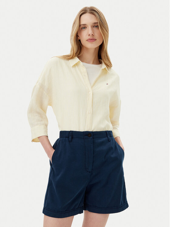 Tommy Hilfiger Koszula WW0WW46169 Żółty Loose Fit
