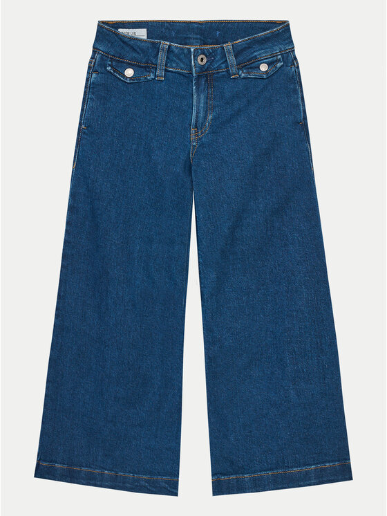 Pepe Jeans Jeansy Wide Leg Jeans Mw Jr PG201680 Niebieski Relaxed Fit